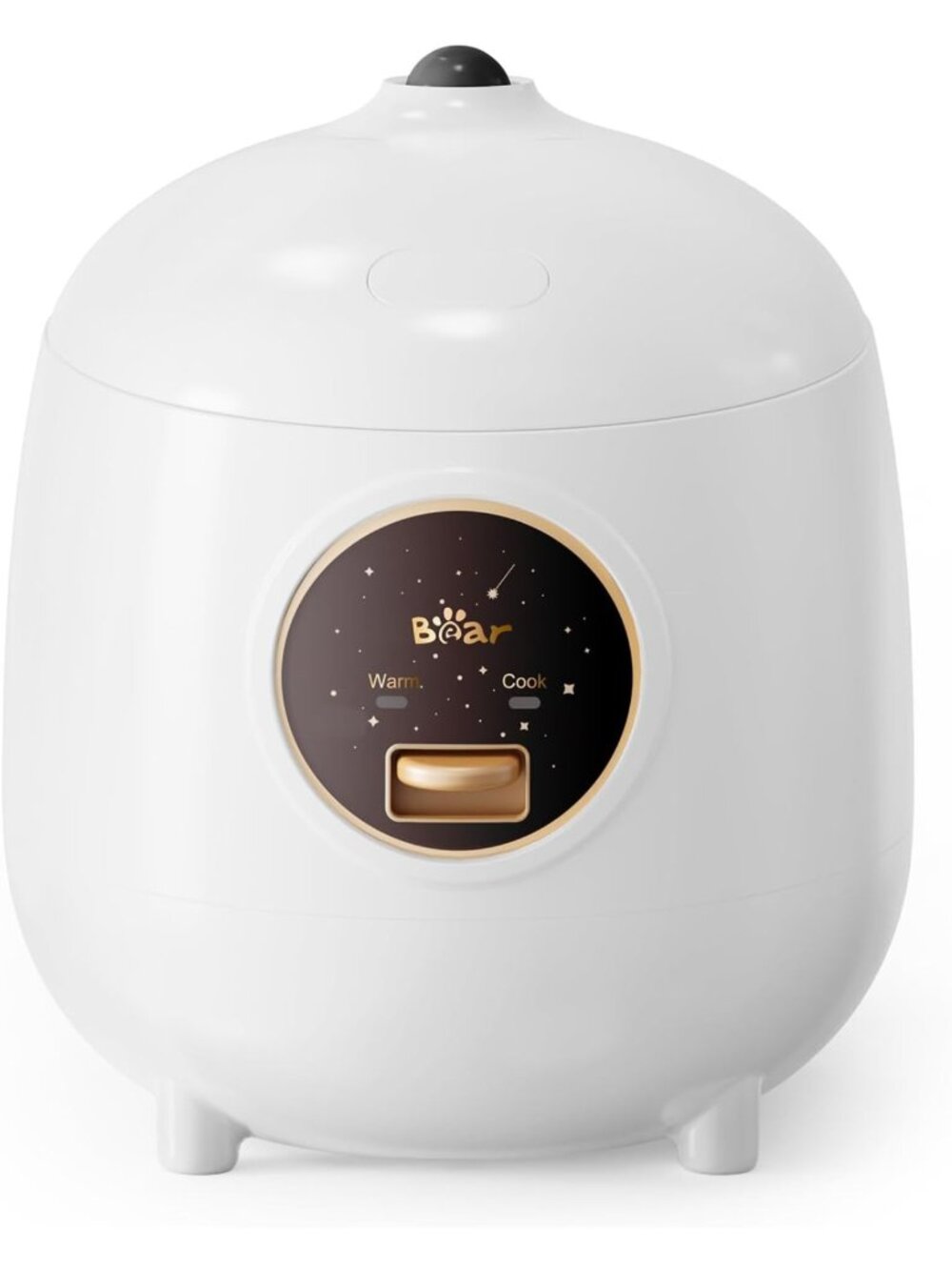 Compact 2-Cup Mini Rice Cooker, Nonstick, BPA-Free, Keep Warm Feature, White